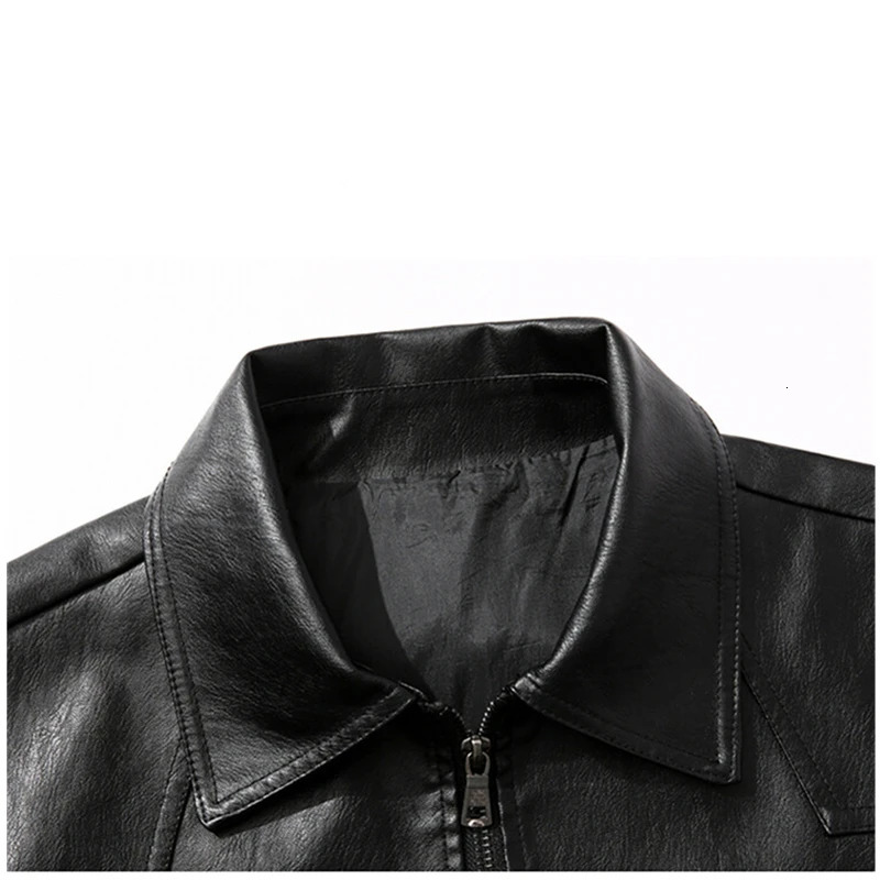 mens trendy coat leather jacket PU jacket black light green optional Asian size M-7XL 250708