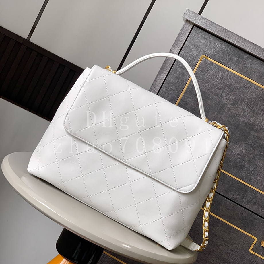 25S Designer Flap Bag Calfskin Shoulder Handbag Medium size 33cm Diamond quality Women's Tote Bag With box C728