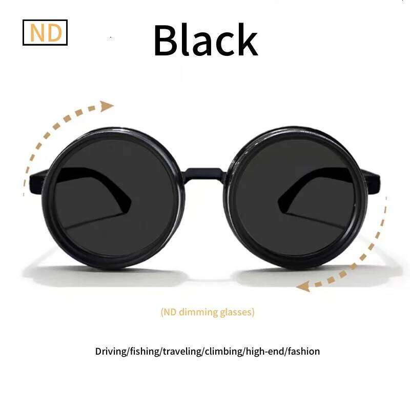 ND pure hand-made 9 adjustable dimmer UV400 UV fishing photography fashion sunglasses for men and women