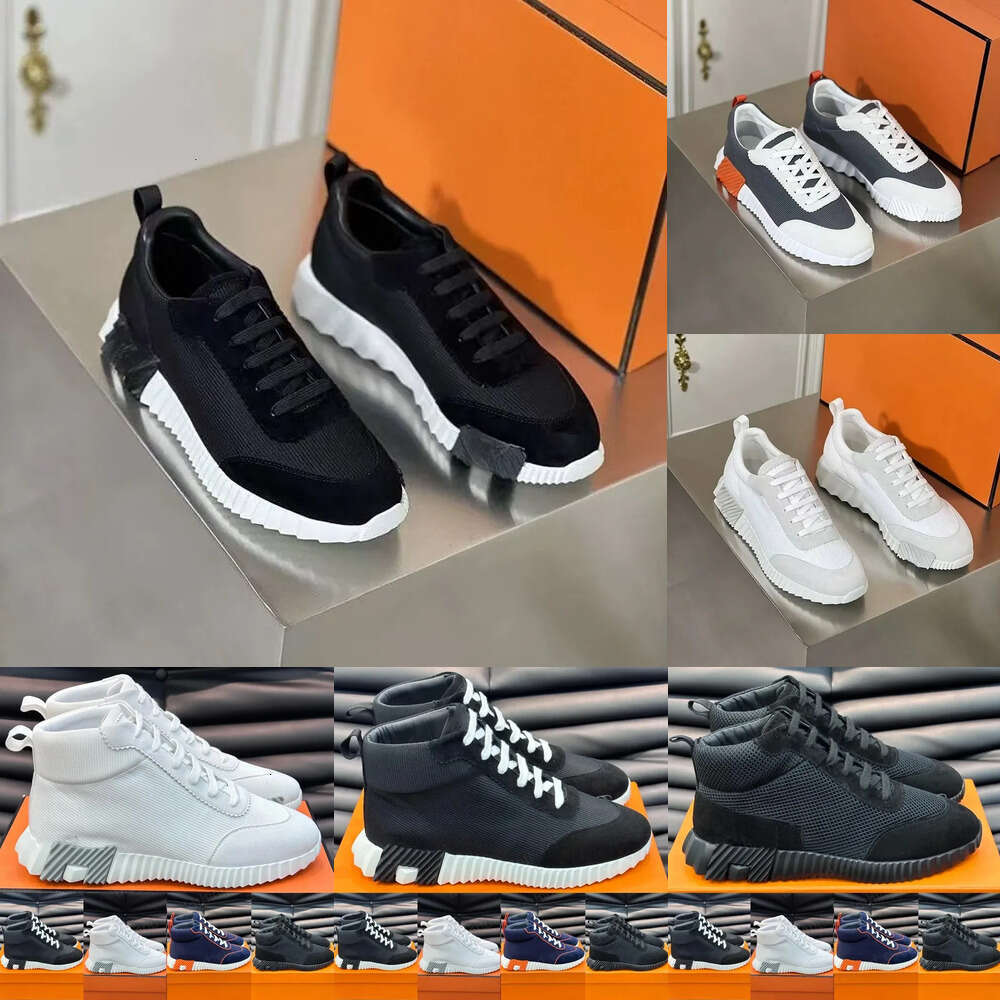 Bouncing Sneakers Designer Suede Casual Shoes Trainers Breathable Mesh Running Shoe Men Bounce Women Sneaker Non-Slip Rubber Sole Flat Trainer with box