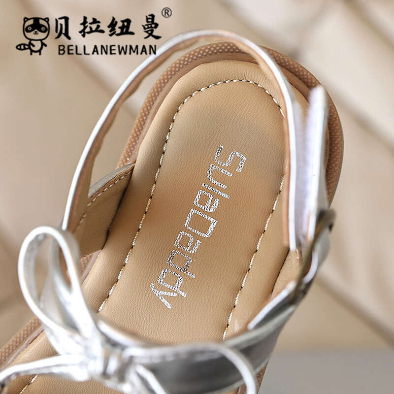Choice Hot-Selling Girls' Bow Princess Sandals 2025 Summer New Children's Fashion Soft Sole Beach Shoes