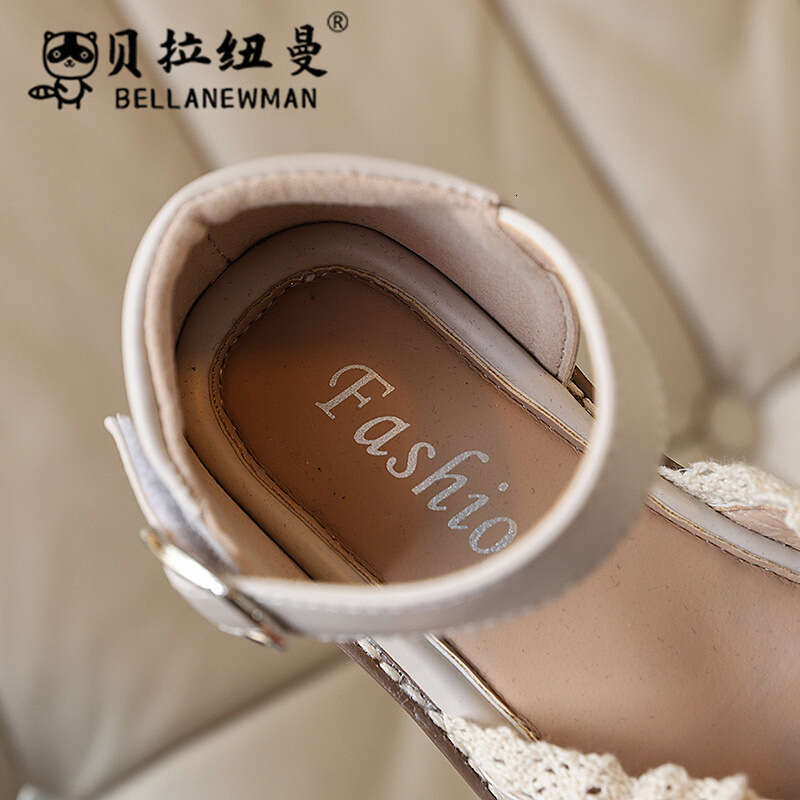 Girls' Bowknot Lace Princess 2025 Spring Summer New Korean Style Children's Closed-toe Sandals Student Soft Sole Single Shoes