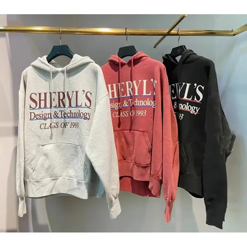 Retro American Casual Hoodie Sweatshirt Winter Arrival Burst Letter Print Comfortable Cotton Thickened Womens Clothing 250708