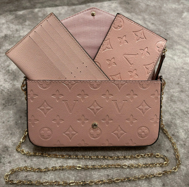 Designer bag Fashion women's leather embossed crossbody bag old flower chain handbag letter striped luxury half moon bag handbag crossbody bag Hobo bag luxury purse