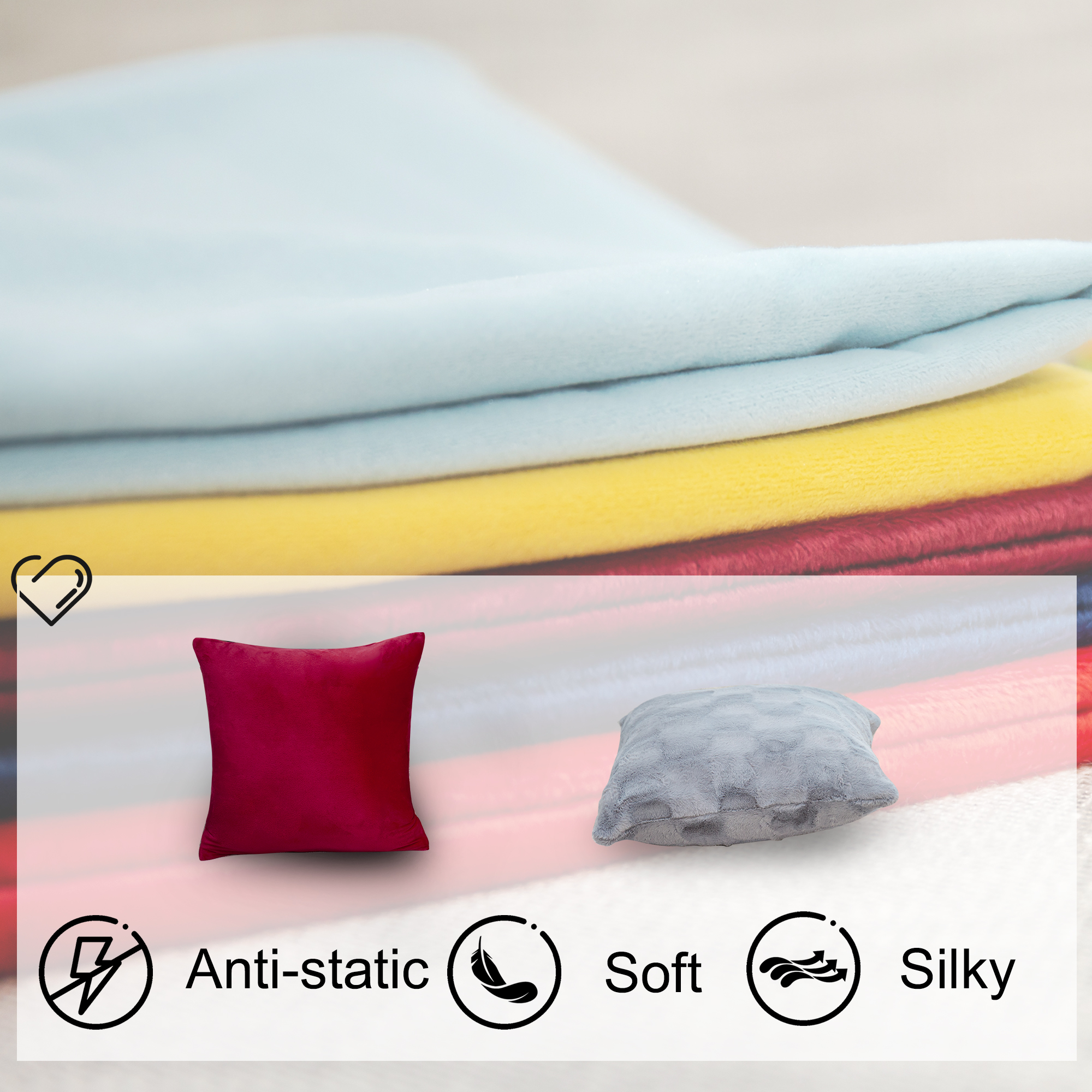 US Stock 2 Pieces Super Soft Velvet Solid Throw Pillow Covers Sets Hidden Zipper Graden Cushion Case Sofa Bedroom Car Decorative Pillow HK0012