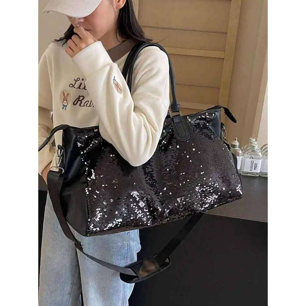 Fashion Sequin Travel Tote Women New Large Capacity Versatile Yoga Bodybuilding Underarm Popular Crossbody Bags