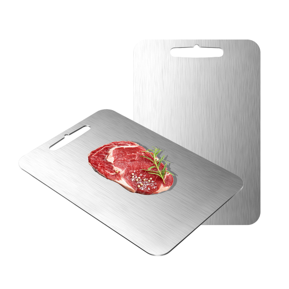 Durable 304 Stainless Steel Cutting Board - Double-Sided Food Grade for Kitchen Use Anti mold and anti-corrosion small size
