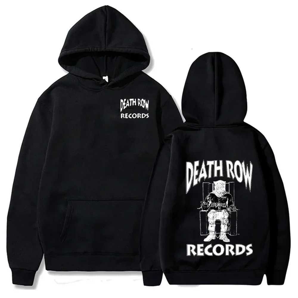 Death Row Records Hoodies Spring Autumn Fleece Hoodie Pullover Fashion Men Women Loose Hooded Sweatshirts Hip Hop Streetwear Top XJ250714