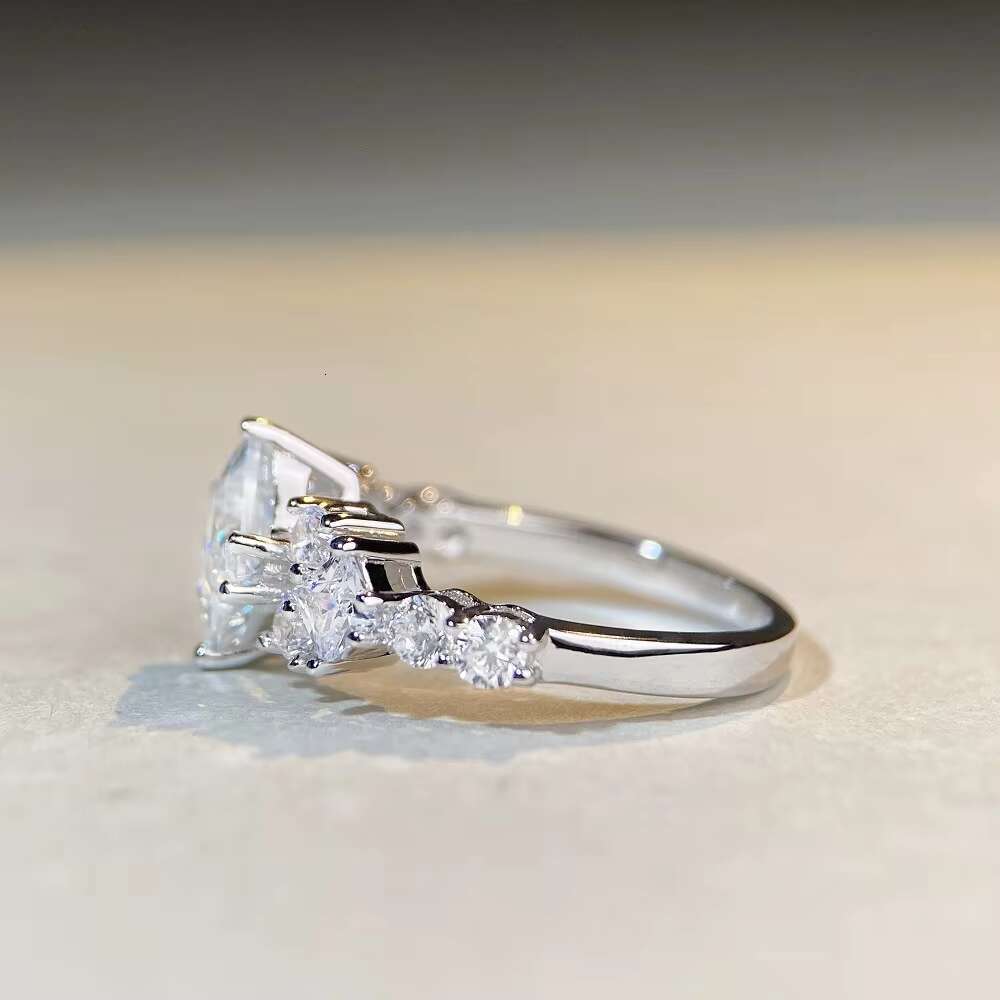 Moissanite Diamond Women Luxury Wedding Rings 925 Sterling Silver Rings Moissanite Ring