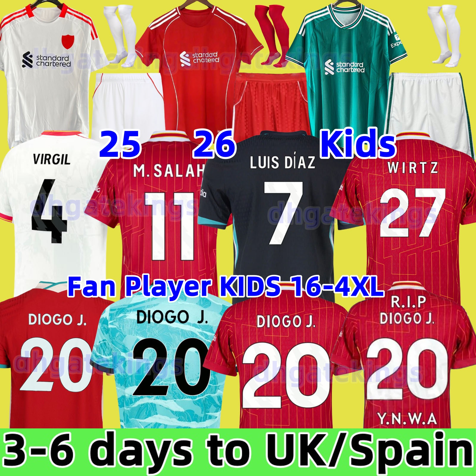 24 25 26 MAC ALLISTER soccer jersey 2025 football shirt goalkeeper Luis DIaz SZOBOSZLAI A.BECKER men kids kit uniforms SALAH FRIMPONG Konate Wirtz Kerkez DIOGO JOTA