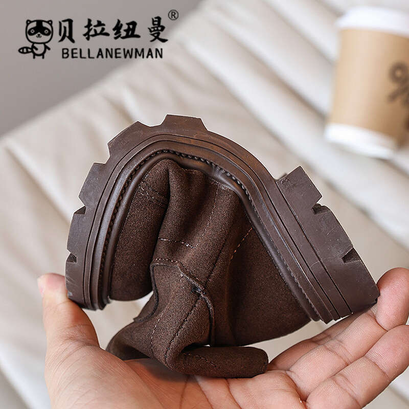 Children's Double-Sided Fleece Short 2024 Autumn New Korean Girls' British Style Martin Boots for Older Kids