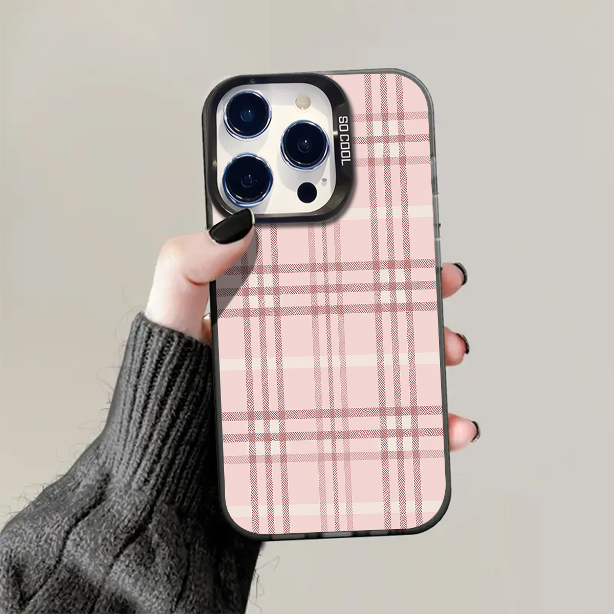 Pink Plaid Pattern Fabricpattern phone case for iPhone 16/16 Pro/16 Plus/16 Pro Max 15/14/13/12/11/x/xs/xr/xs max,Members Day