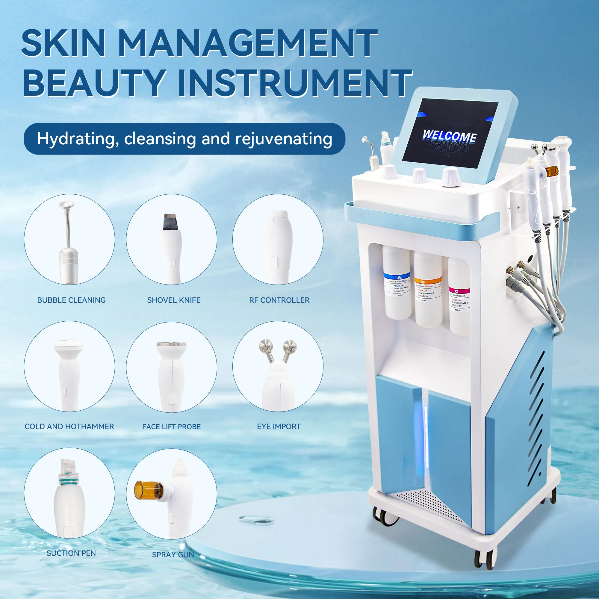 Dark Circles Beauty Machine Spot Anti-Acne Face Cleaning Brush Replenishing Water Tender Skin Cleansing Purify Skin