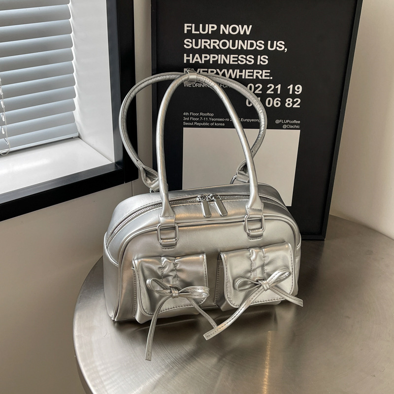 Cross border foreign trade large capacity women s bag new ballet leisure style bow underarm bag designer bag multifunctional shoulder bag