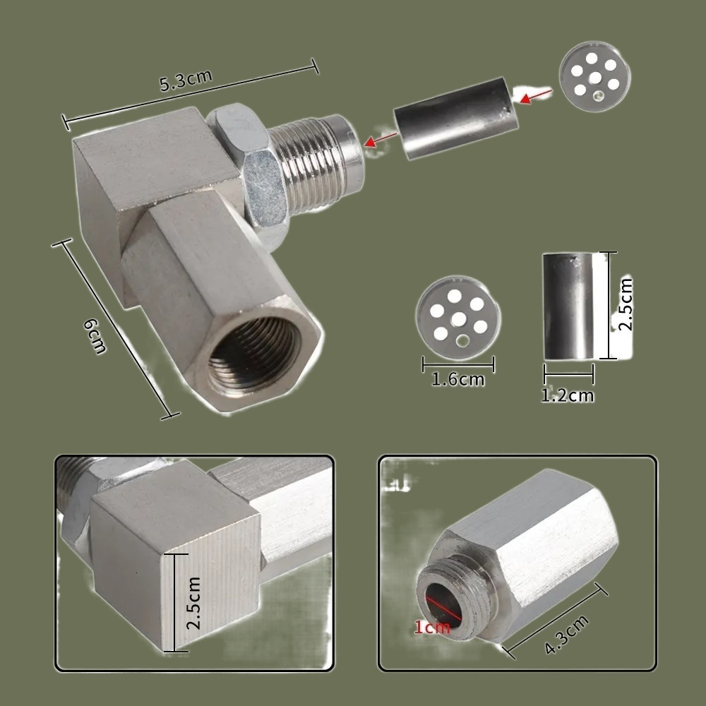 Update Universal 02 Bung Extension Catalytic Converter O2 Oxygen Sensor Spacer Oxygen Sensor Extender 90 Degree P0420 P0430 Silver