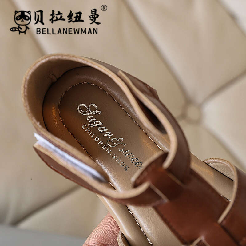 Choice Style Children's Woven Closed-Toe Sandals 2025 Summer New Fashion Soft Sole Beach Shoes for Kids
