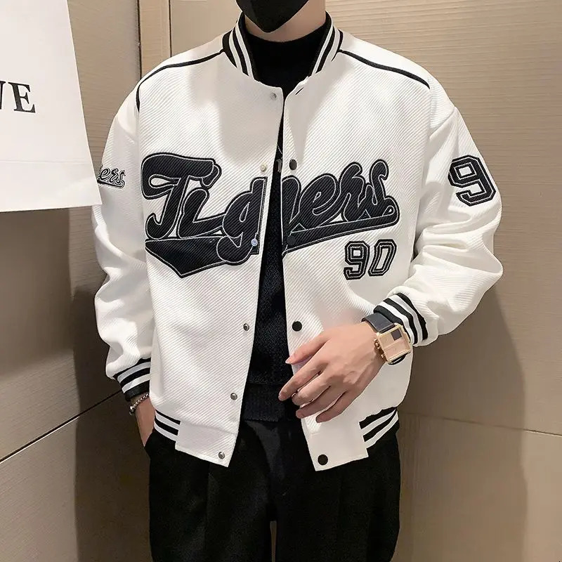 Trendy Baseball Uniform Jacket Mens Heavy Jacket Spring and Autumn Mens Fashion Casual Clothes 250708
