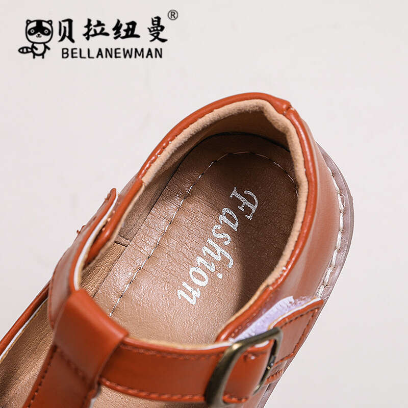 Girls' Little Leather 2024 Spring Summer New Korean Children's Grandma Shoes Kids' Hollow Casual Sandals