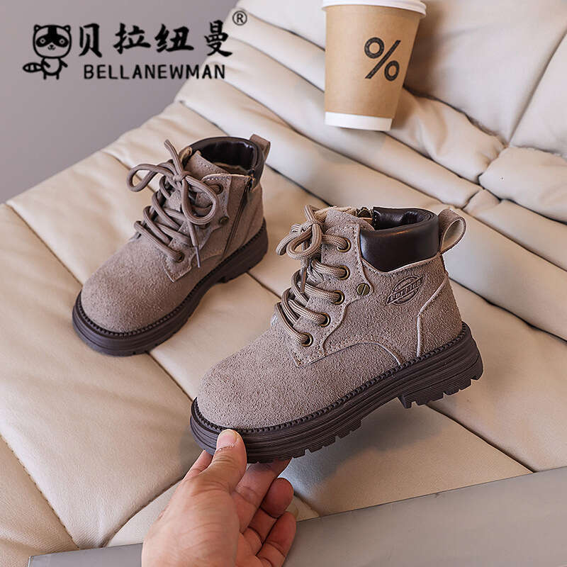 Children's Martin 2024 Autumn New Korean Style Girls' Riding Boys' Yellow Medium and Large Kids' Short Boots
