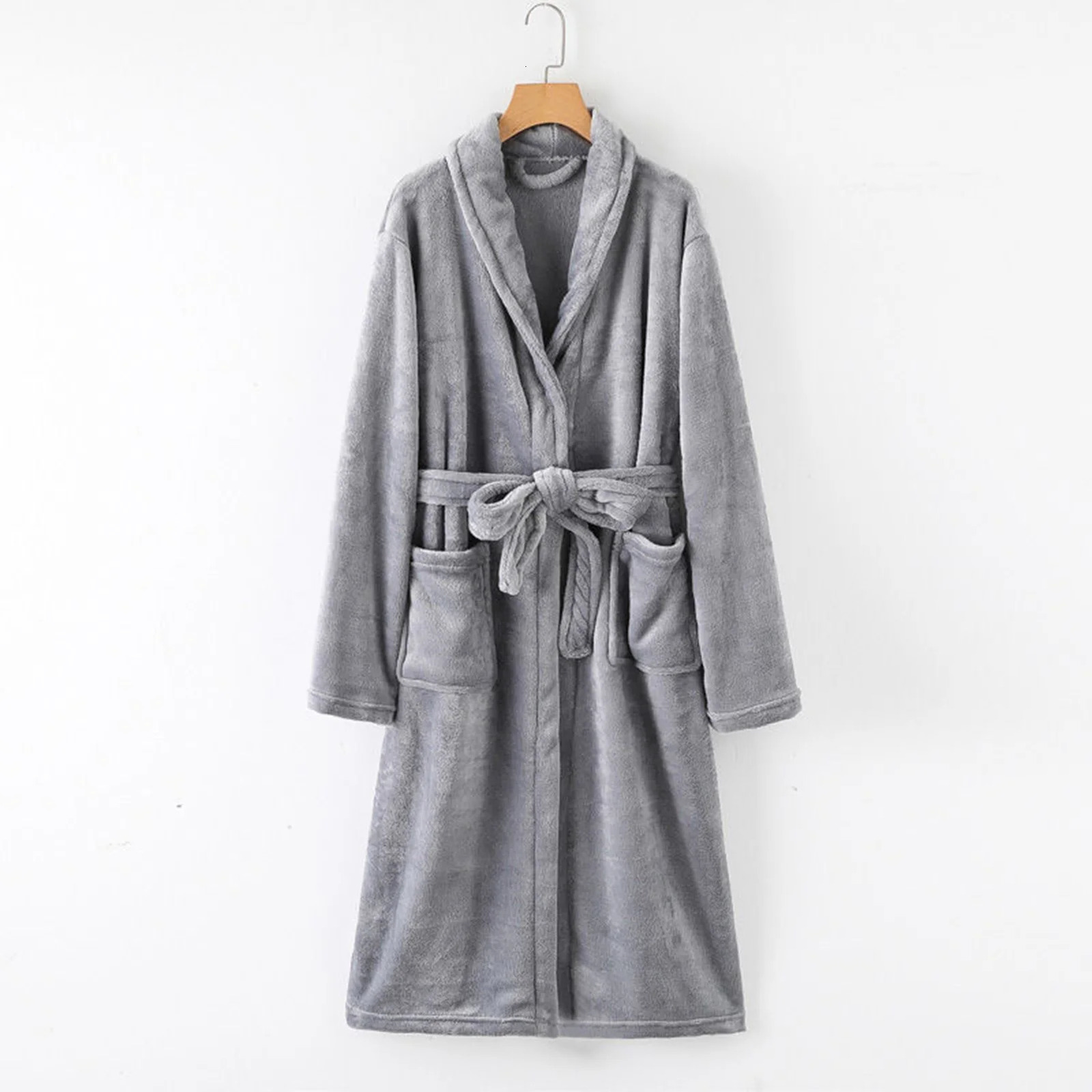 Bathrobe Clothes Nightgown Sleepwear Casual Long Sleeve Mens Man Winter Warm Flannel Robe Plush Shawl Male Bath Robe Lounge Home 250710