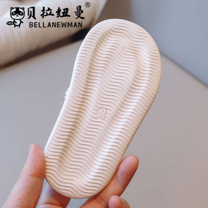 Choice Hot-Selling Children's Fashion 2025 Summer New Girls' Cross Pearl Flat Slippers