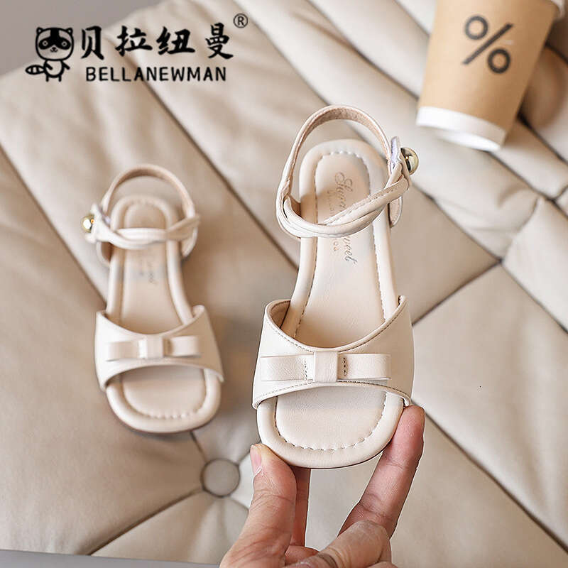 SHEIN Niche Design French Style One-Strap Bow Princess 2025 Summer New Children's Sandals
