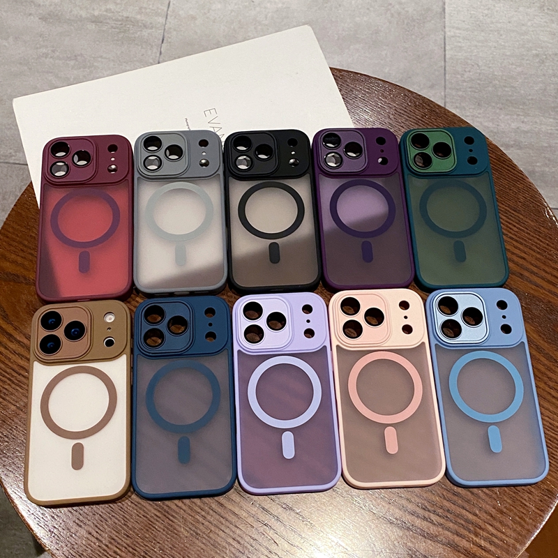 Magnetic Wireless Charging Cases For Iphone 17 Air 16 15 14 Plus 13 Pro Max 12 11 Skin Feel Hybrid Hit Color Hard PC Plastic TPU Matte Frosted Fine Ho
