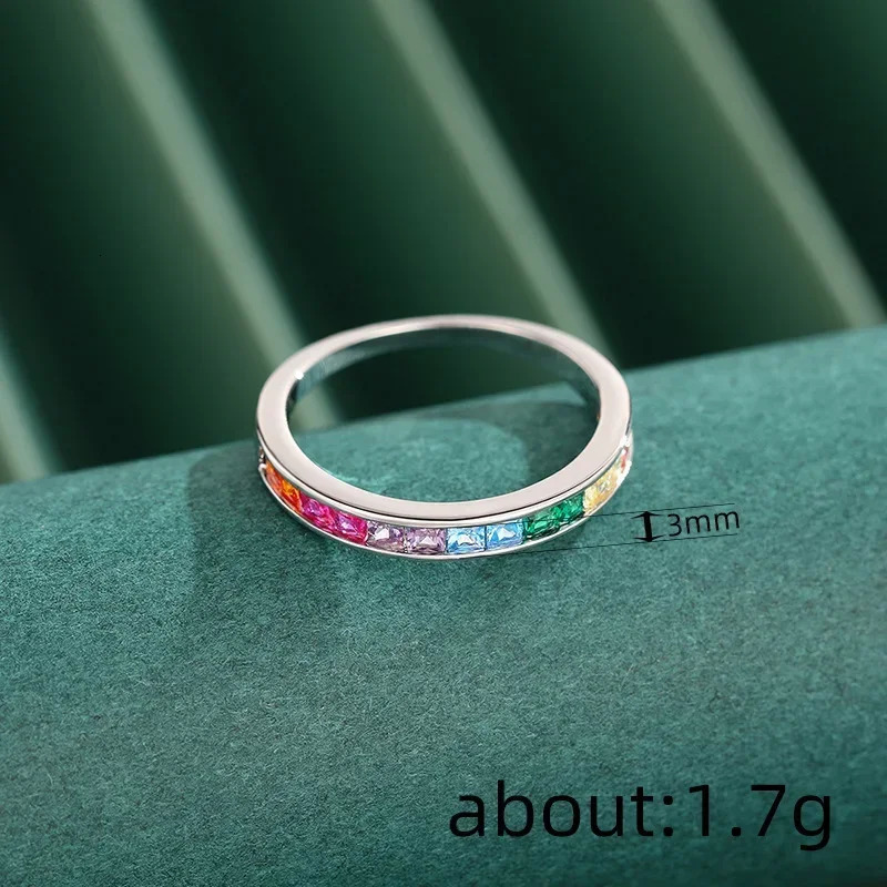 Classic Simple Colorful Zircon Ring for Women Elegant Fashionable Personalized Minimalist n Jewelry 250712