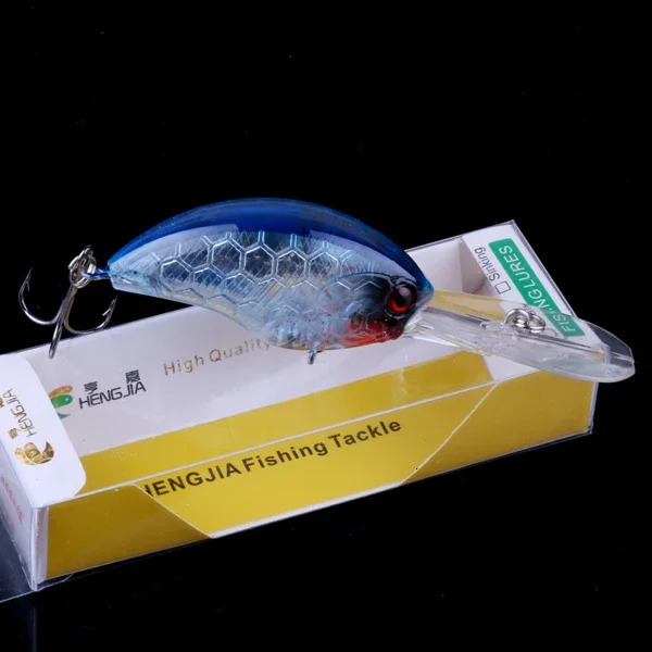 HENGJIA 13G 9CM Fishing Lures Rock Crank Bait Crankbait Minnow Bass Treble Hooks Swim Hard Lure Baits Wobbler Long Big Tongue 250708