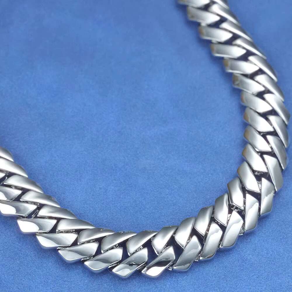 NUOYA 18K Gold Plated Cuban Chains 925 Silver Bracelet 12MM Rapper Men Hip Hop Cuban Link Chain