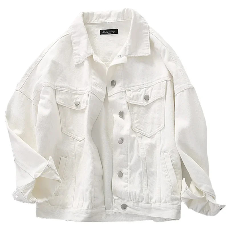 White Denim Jacket Women Simplicity Casual Small Short Simple Chaqueta Mujer Veste Femme Streetwear Basic Jackets Autumn 250709