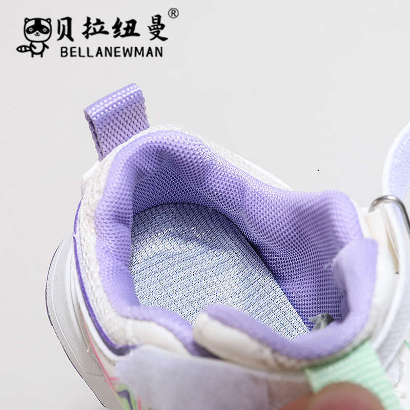 Baby Fashion Sneakers 2024 Spring New Boys Casual Girls Velcro Lightweight Running Shoes
