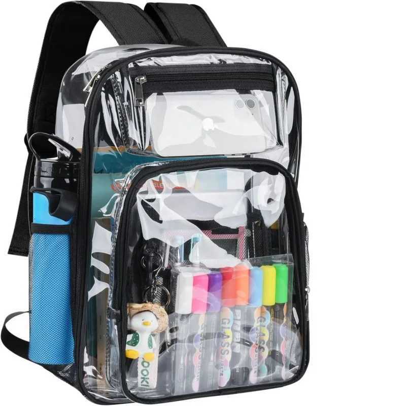 Backpack Waterproof Transparent School Bag Girl Large Capacity Backpack Solid Clear Backpack Men Fashion Transparent Plastic Bag S250714