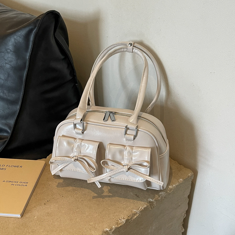 Cross border foreign trade large capacity women s bag new ballet leisure style bow underarm bag designer bag multifunctional shoulder bag