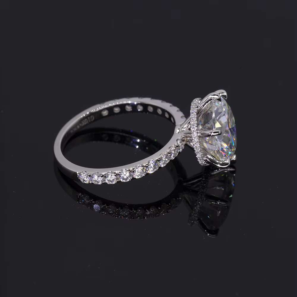 Fancy 5ct Gold Ring D Color 10K Gold Diamond Lab Moissnaite Rings Real Gold Engagement Band Eternity Ring