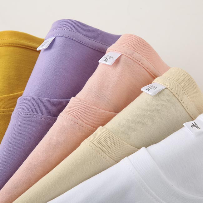 Classic cotton T-shirt 100% simple cotton casual short-sleeved parent-child T-shirt for men and women, breathable, light and customizable logo company