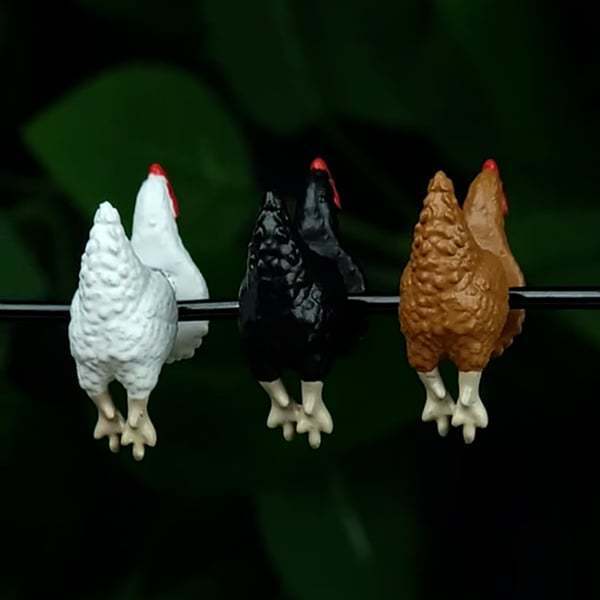 Hand Painted Chicken Earrings Unique Chicken Shaped Earrings Handmade Artistic Design Lightweight Stylish