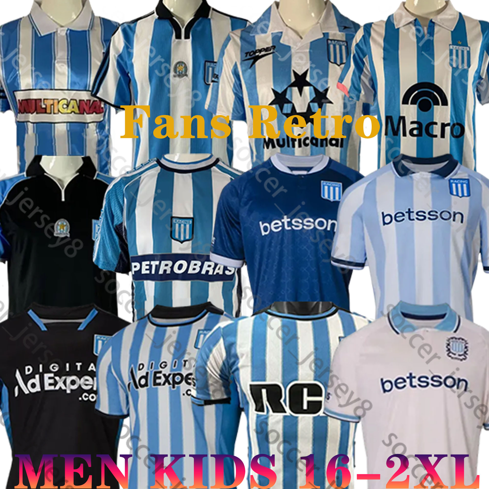 24 25 26 Racing Club de Avellaneda Soccer Jerseys Retro 1997 98 00 01 07 08 MARTINEZ SOLARI CARBONERO 2025 2026 Player Sporting Argentinas Men Football Shirts kids kits