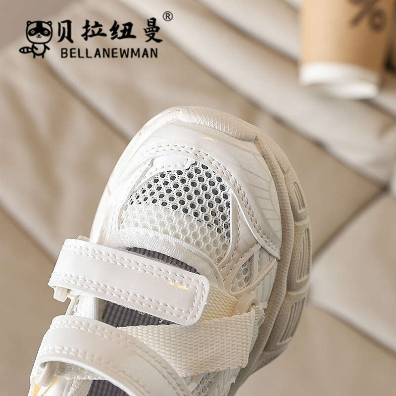 Bella Newman Hollow Children's Sports Sandals 2025 Spring Autumn New Korean Style Girls' Mesh Boys' Shoes