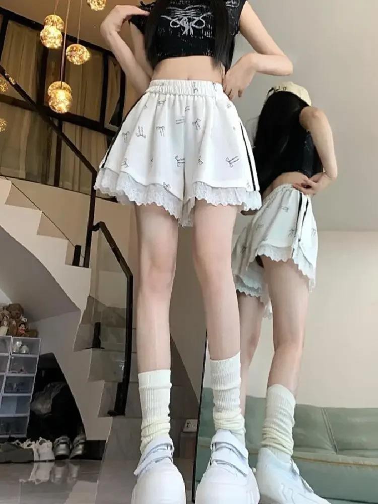Female Short Pants Cotton Baggy High Waist Kawaii 2000s Clothes Y2k Streetwear Womens Shorts Comfy Outdoor 250704