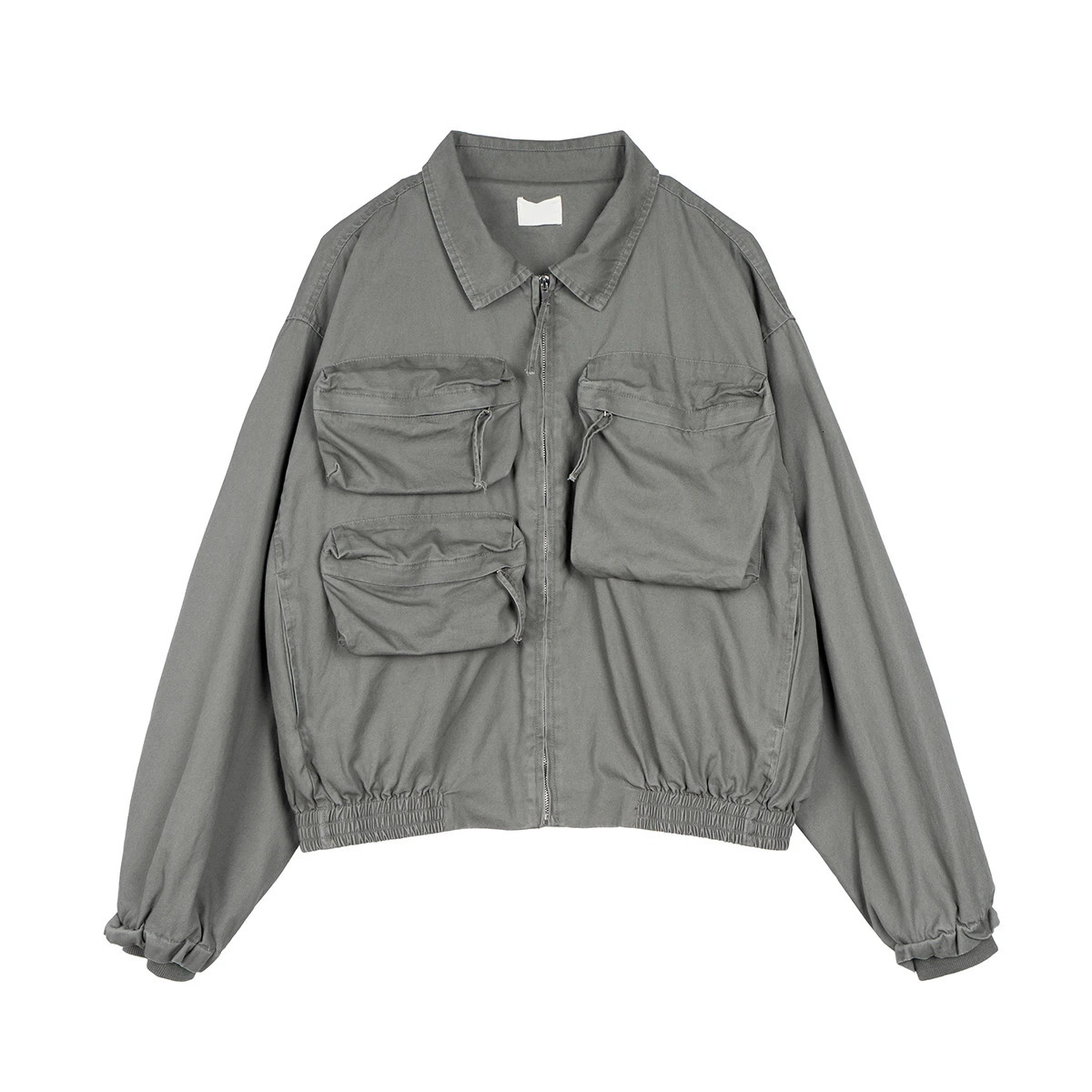 Vintage Multi-pockets Lapel Windbreaker Mens Workwear Jacket High Street Casual Loose Fall Coat Oversized Baggy Unisex Clothes 250708