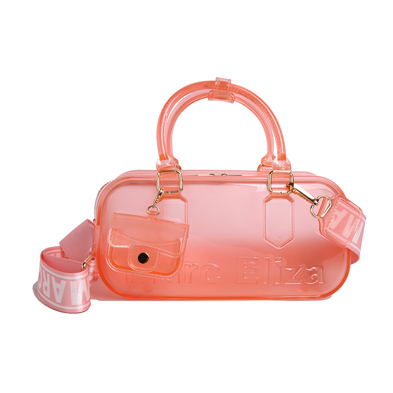Women's PVC Jelly 2025 Fashionable Niche Single shoulder Cross body Casual and Versatile Hand - held Pillow Bags