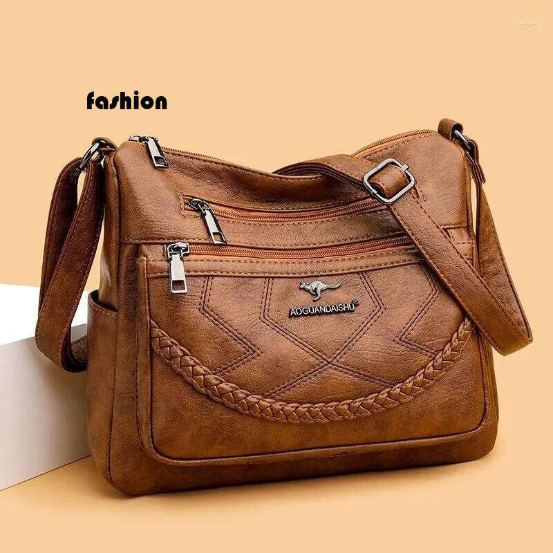 Bag Fashion Women Bags Trend Messenger Soft PU Leather Handbags Purses Designer Shoulder Crossbody For Female B5 h7