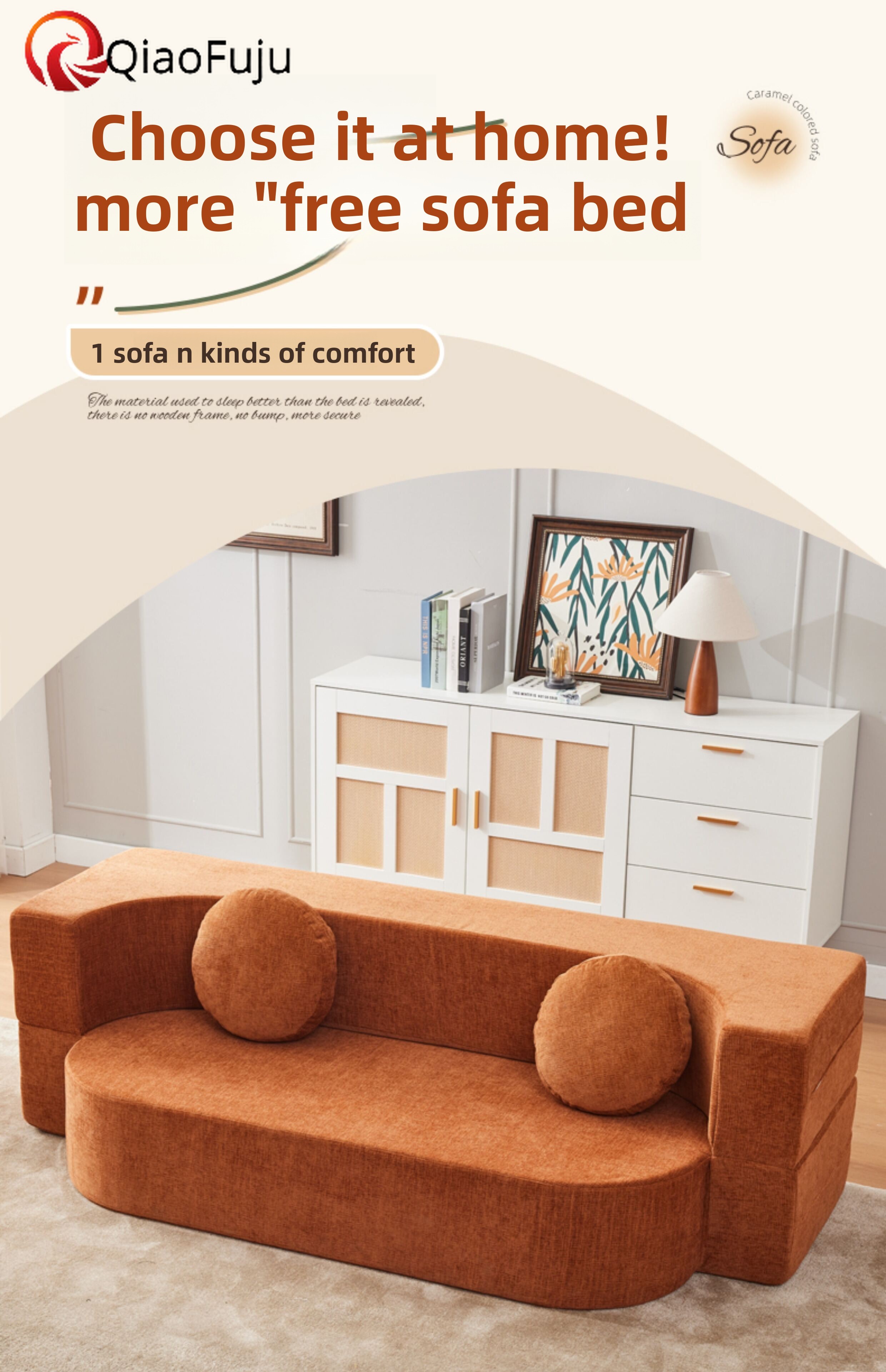 Variable Sofa Bed Dual-purpose Sofa China's Factory Vacuum Compressed Sofa Small Apartment Straight Row Single Double Sofa Bed Living Room Furnit