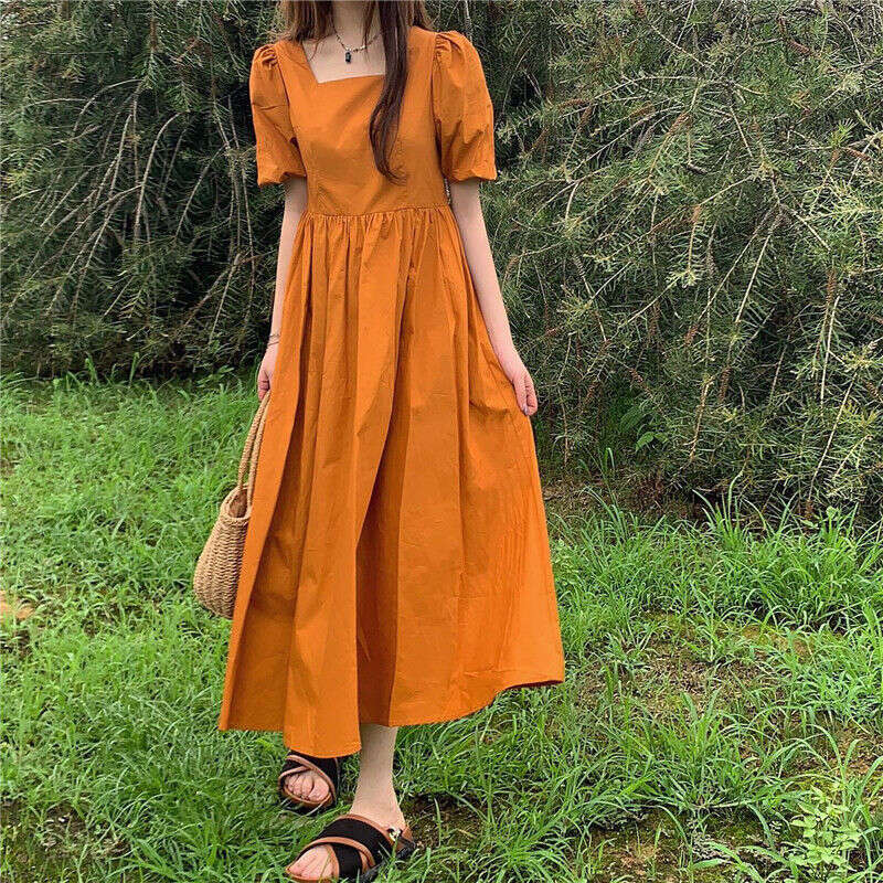 French Style Platycodon For Women Summer New Waist-Cinching Slimming Elegant Short Sleeve First Love Dress B5