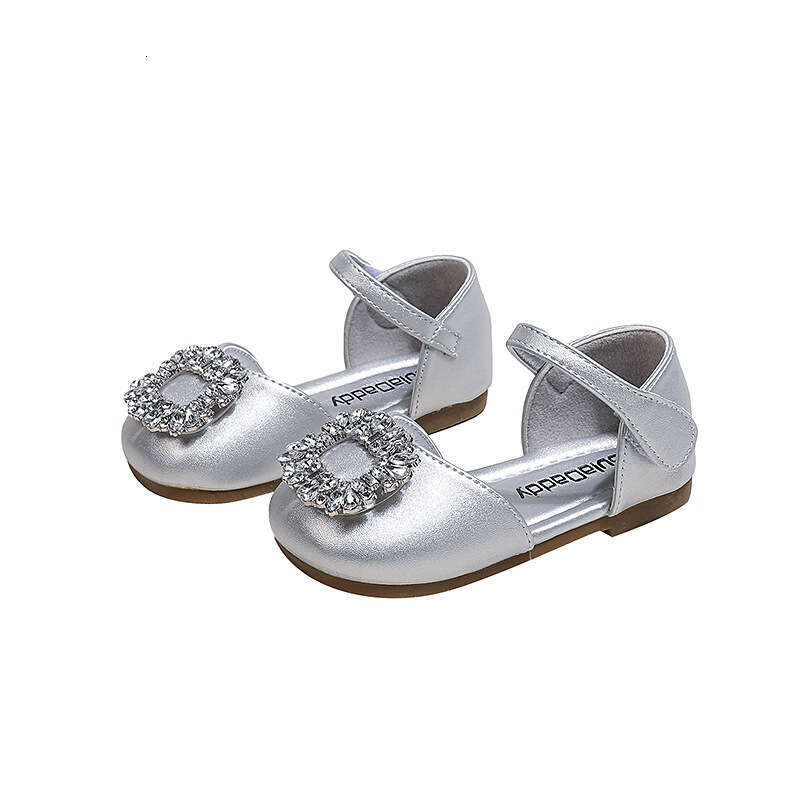 SHEIN Niche Design Girls' Princess Shoes 2025 Summer New Fashion Children's Rhinestone Closed-Toe Sandals