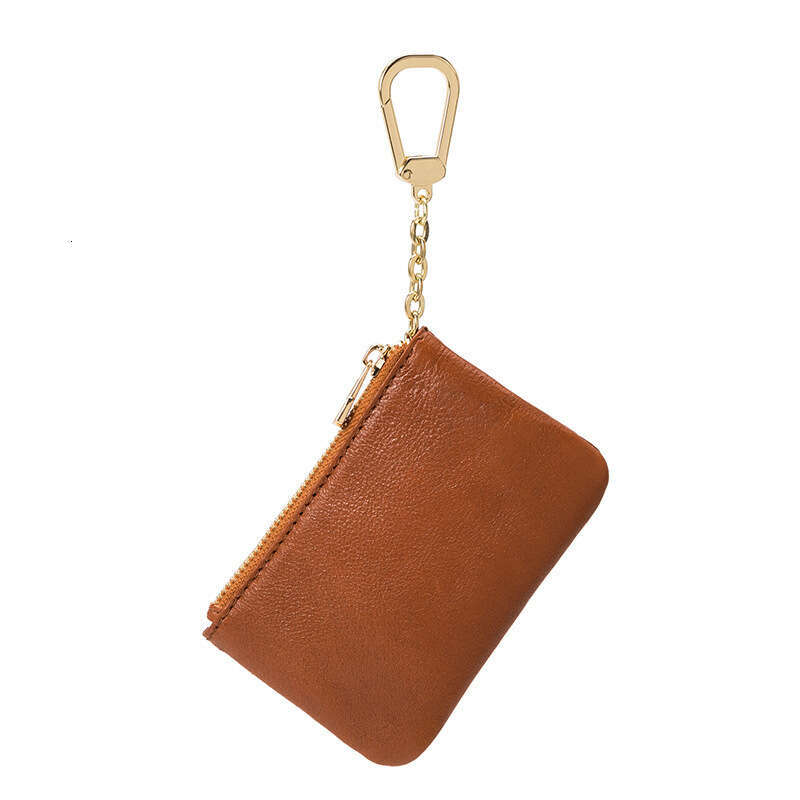 Genuine Leather Purse New Trendy Brand Creative Decorative Small Hanging Women's Key Coin Simple Mini Card Bag