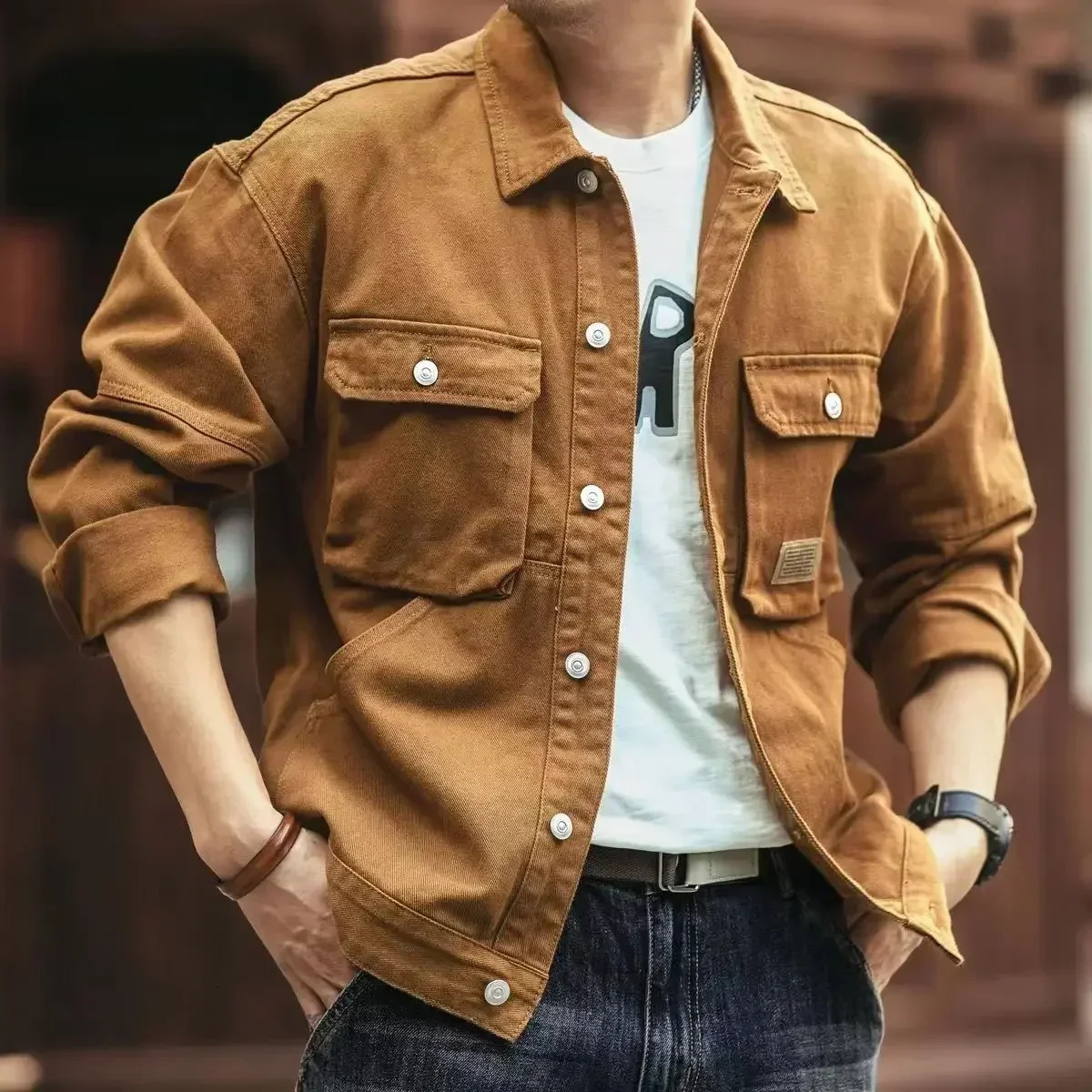 Korean Clothes Denim Jackets Man Cargo Vintage Outwear Price Stylish Lxury Fashion Cowboy Coat for Men 250704