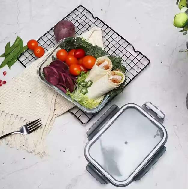 Wholesale 1000ml/33.8oz Portable Microwavable Cute Glass Lunch Box Adult Vacuum Cup Good Heatable Food Container