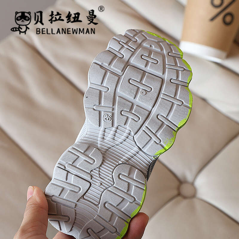 Girls' Fashion Dad Shoes 2024 Autumn New Korean Style Boys' Mesh Breathable Rotating Button Sneakers for Big Kids